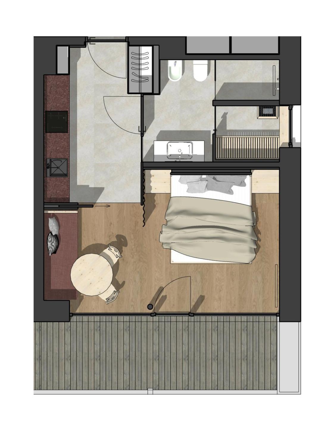 Appartements Zi Ranna 산타 마달레나 인 카시에스 객실 사진
