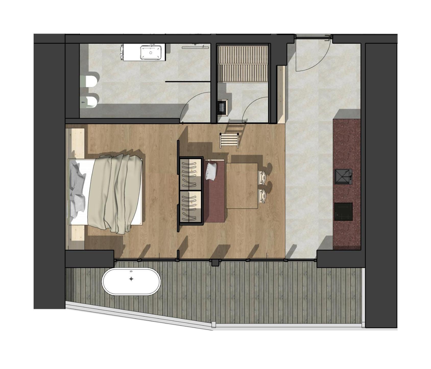 Appartements Zi Ranna 산타 마달레나 인 카시에스 객실 사진