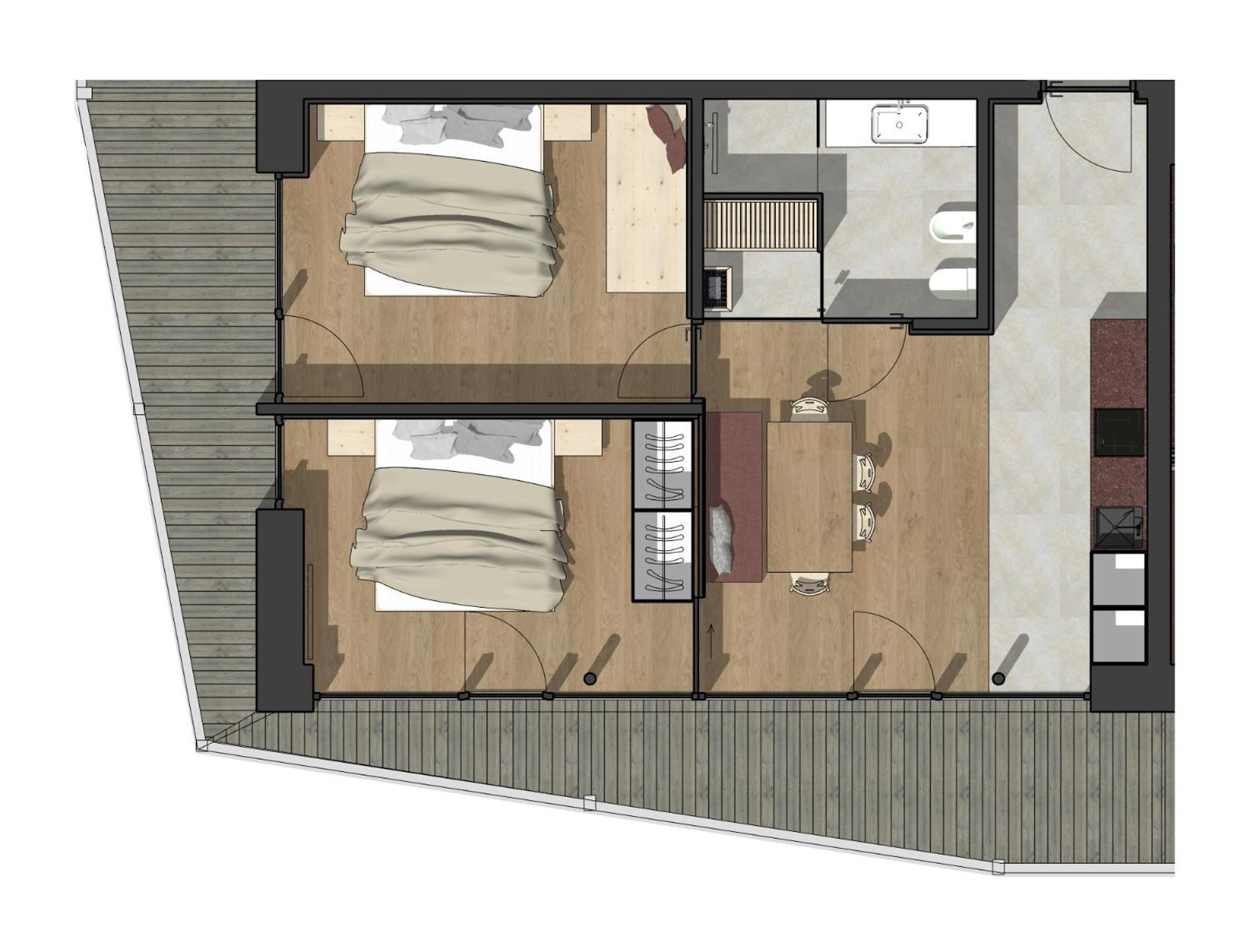 Appartements Zi Ranna 산타 마달레나 인 카시에스 객실 사진